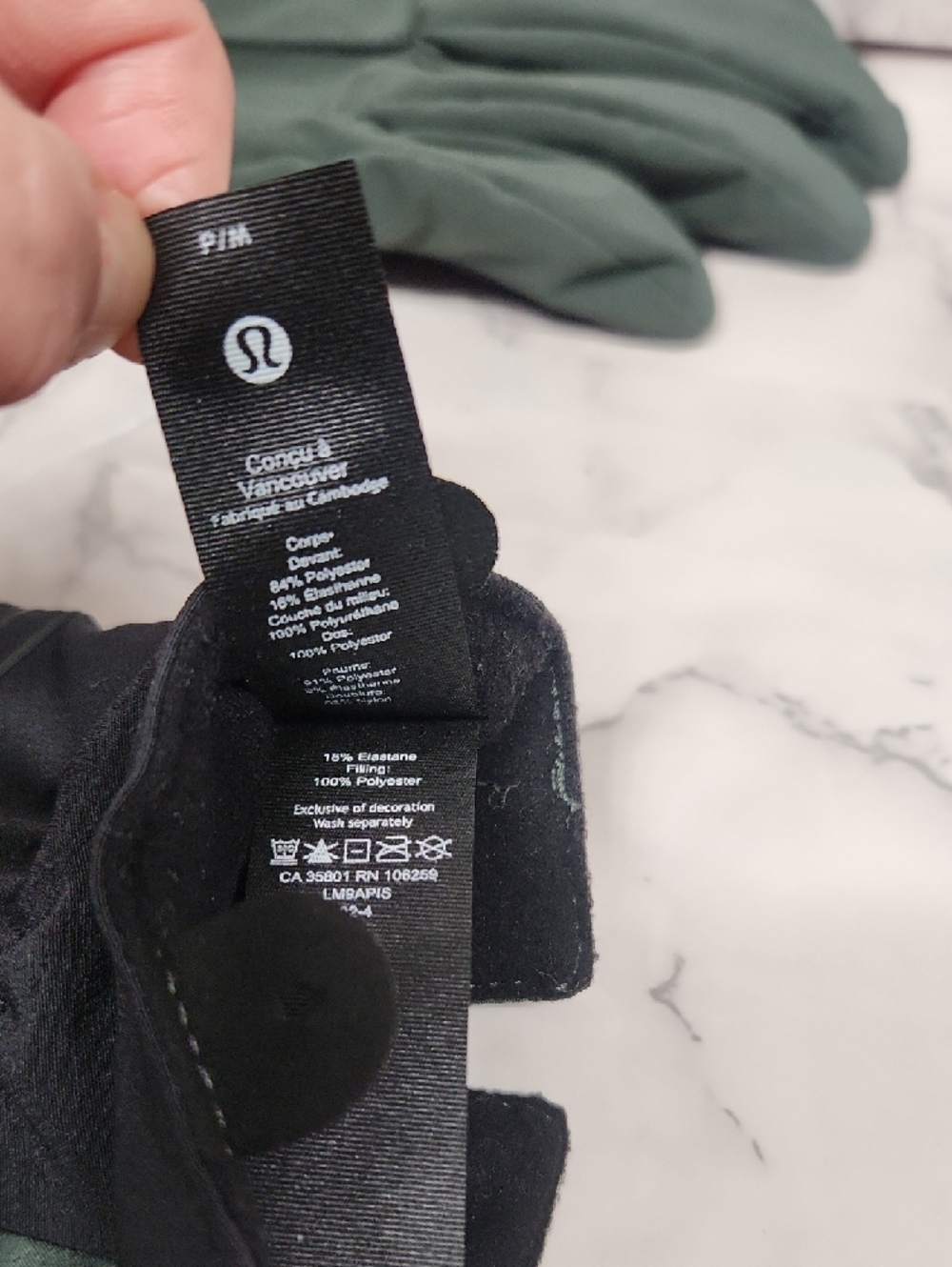 lululemon athletica Women's Olive Green Insulated Gloves - Picture 3 of 6